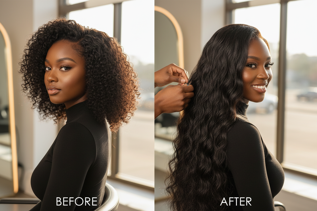 make a dark tone women, and make sure the hair is indian hair and make it look realistic and natural